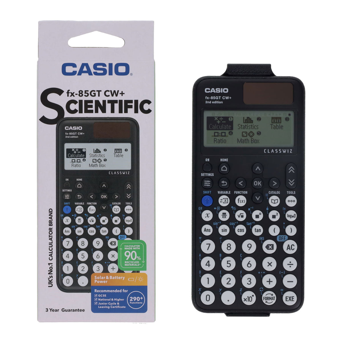 Casio fx-85GTCWPplus - Scientific Calculator - Dual Power - Black
