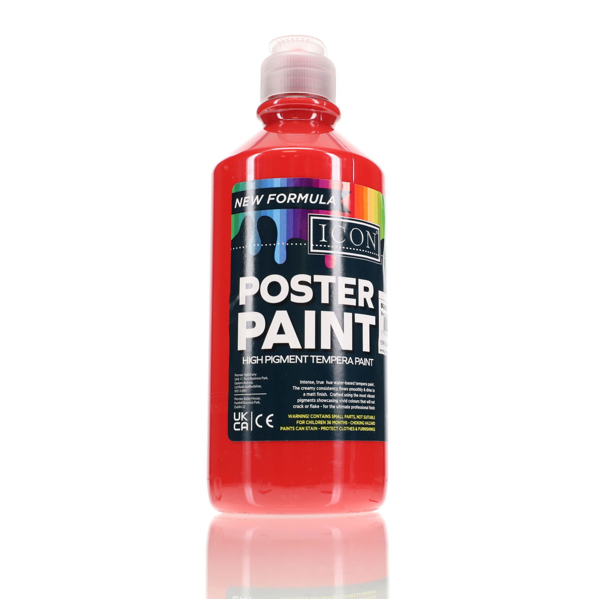 Icon - Poster Paint - 500ml - Scarlet Red by Icon on Schoolbooks.ie