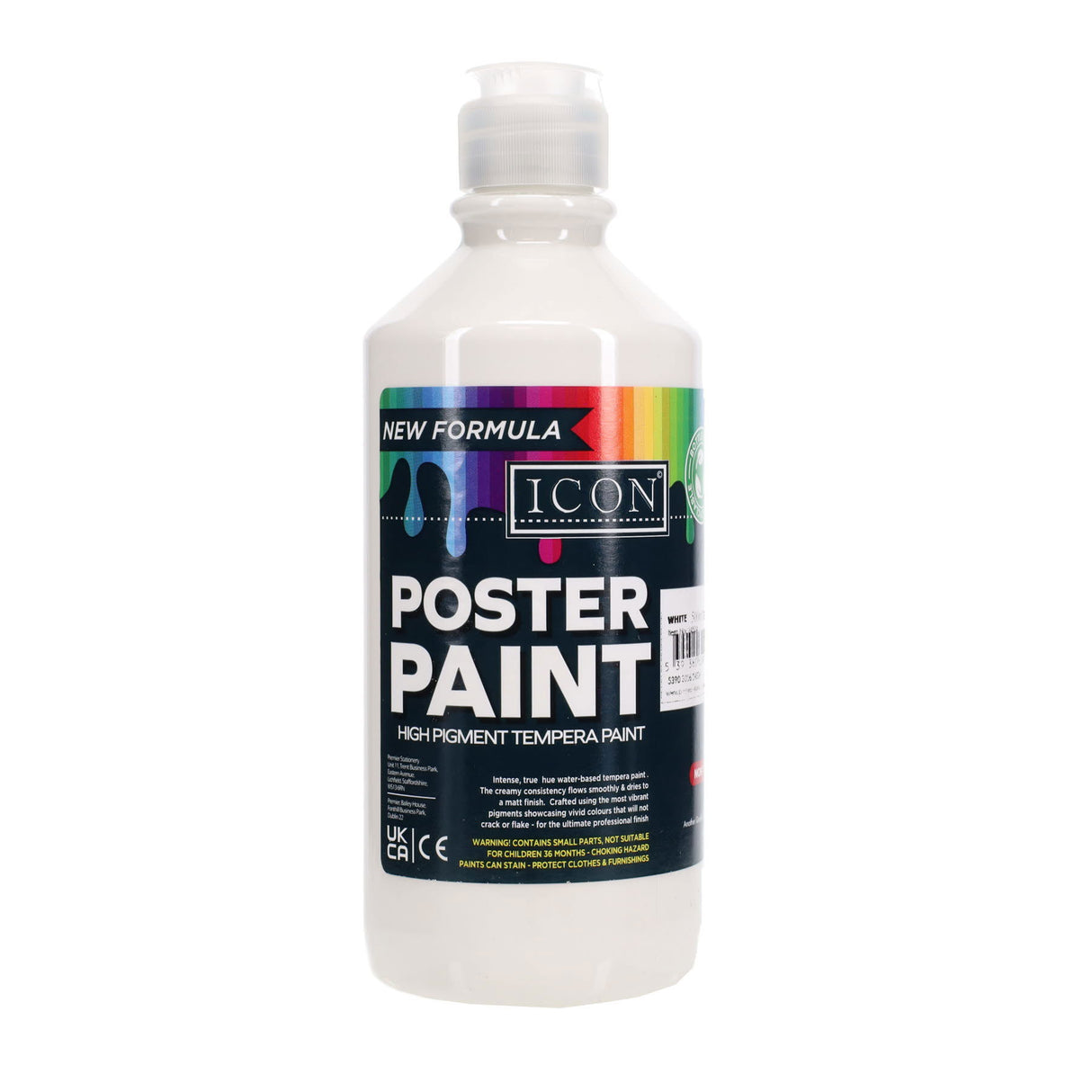 Icon - Poster Paint - 500ml - White by Icon on Schoolbooks.ie
