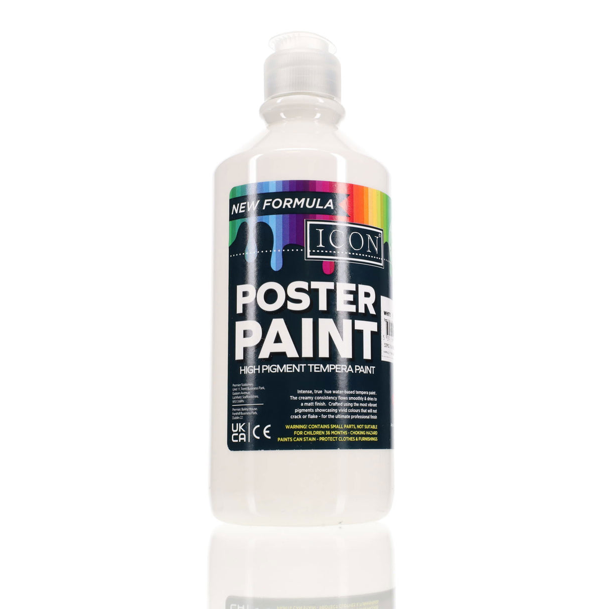 Icon - Poster Paint - 500ml - White by Icon on Schoolbooks.ie