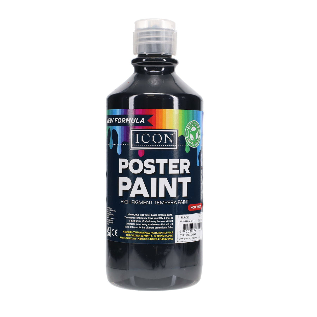 Icon - Poster Paint - 500ml - Black by Icon on Schoolbooks.ie
