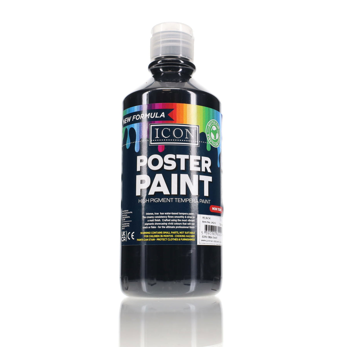 Icon - Poster Paint - 500ml - Black by Icon on Schoolbooks.ie