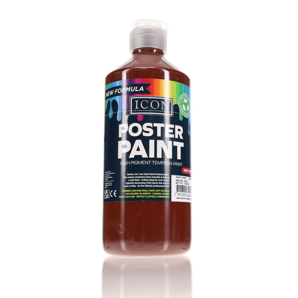 Icon - Poster Paint - 500ml - Burnt Umber - Brown by Icon on Schoolbooks.ie