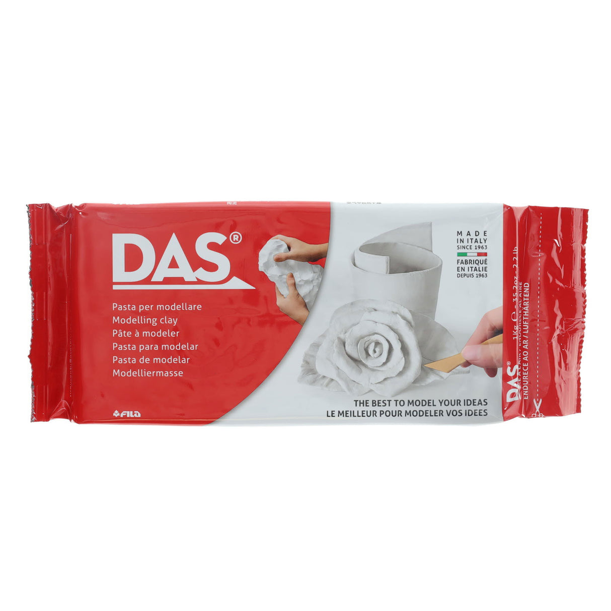 Das 1kg White Air Hardening Modelling Clay by Fila on Schoolbooks.ie