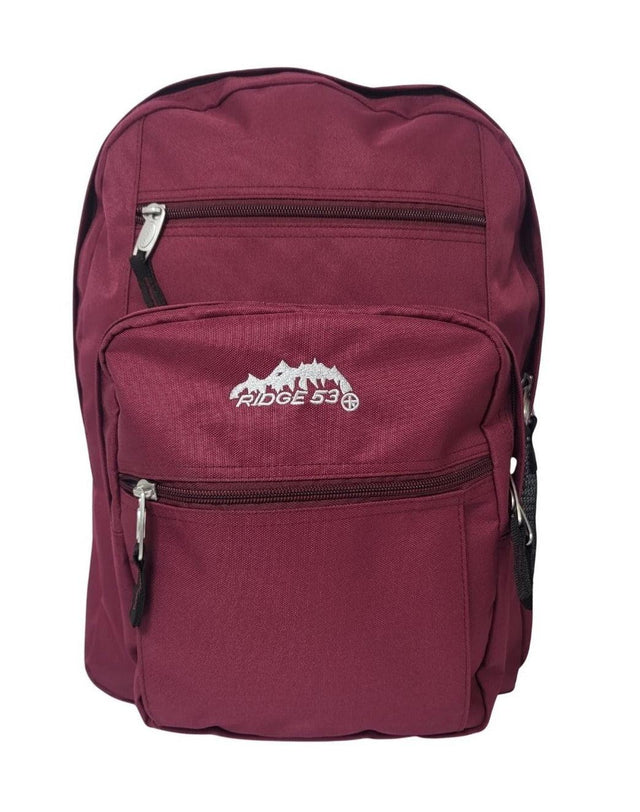 Ridge 53 - College Backpack - Maroon by Ridge 53 on Schoolbooks.ie