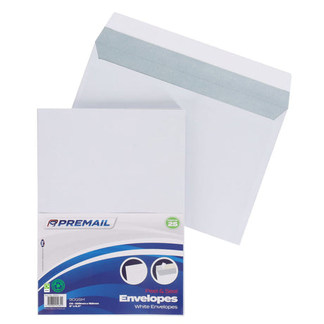 Premail - Peel & Seal Envelopes - C5 - White - Pack of 25 by Premail on Schoolbooks.ie
