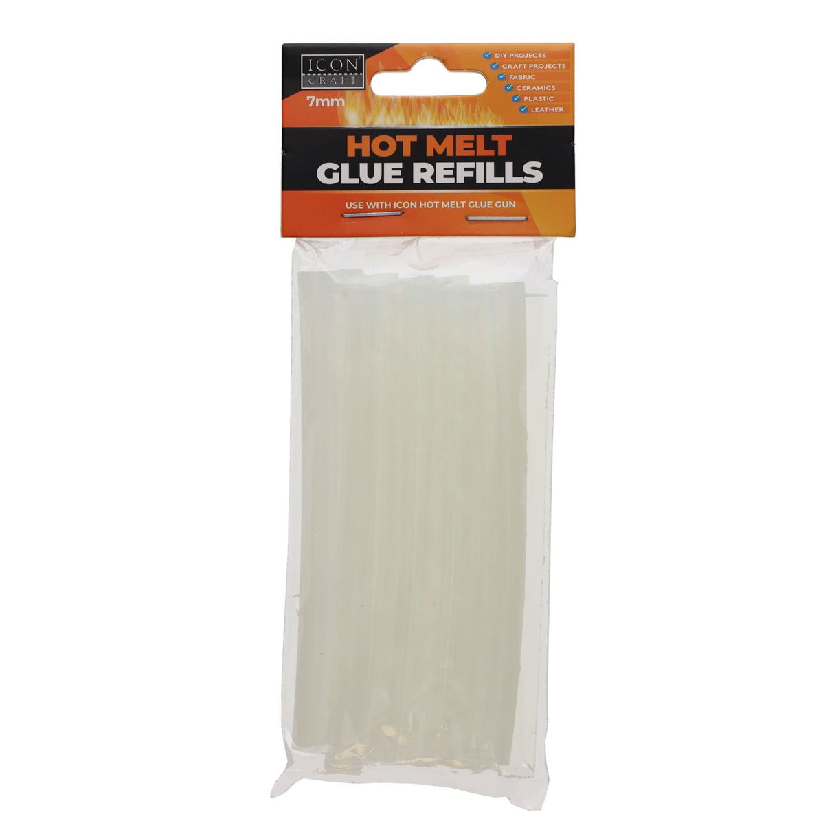 Icon Craft - Glue Gun Refills - 7mm x 100mm - Pack of 12 by Icon Craft on Schoolbooks.ie