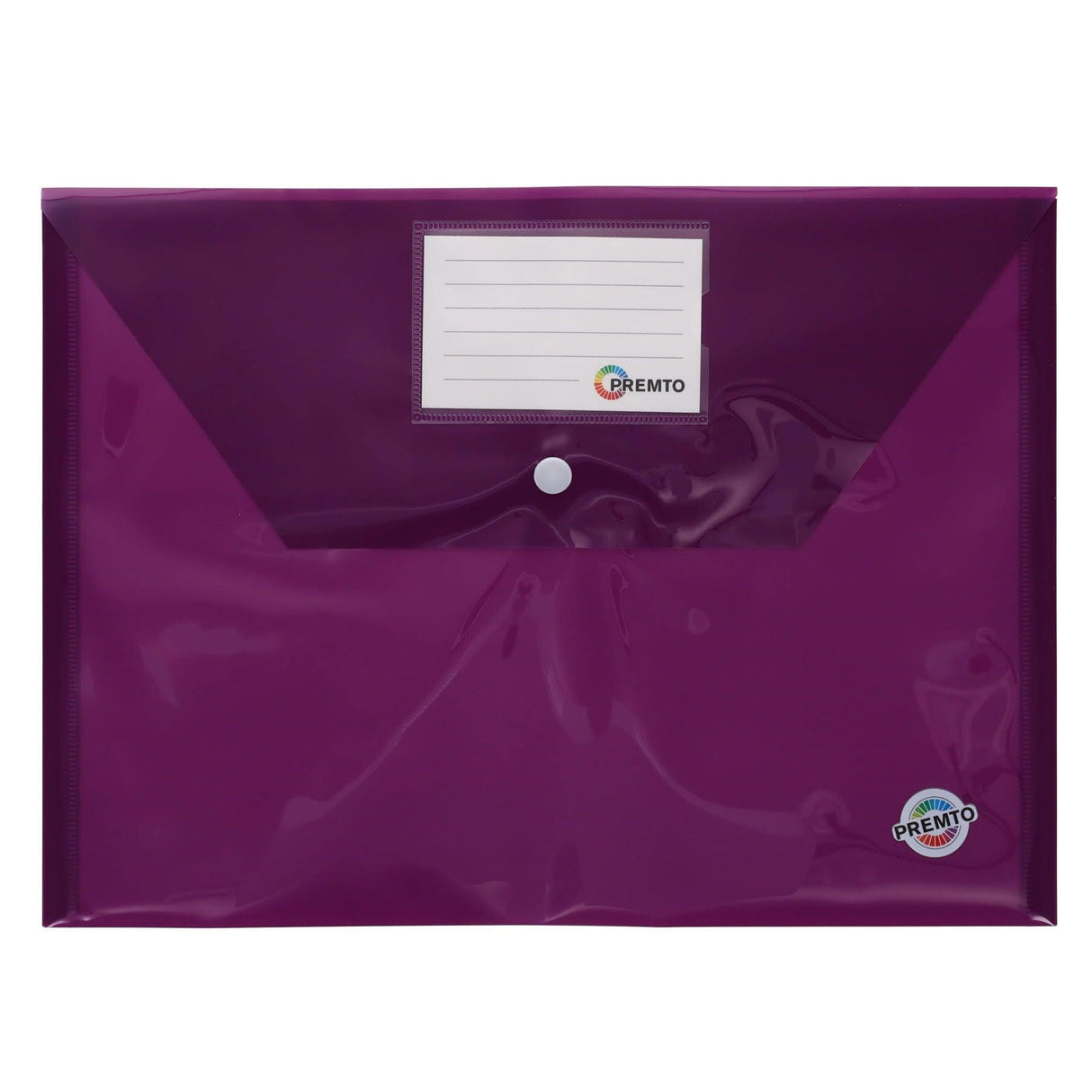 Premto - Button Document Wallets - A4 - Pack of 5 by Premto on Schoolbooks.ie