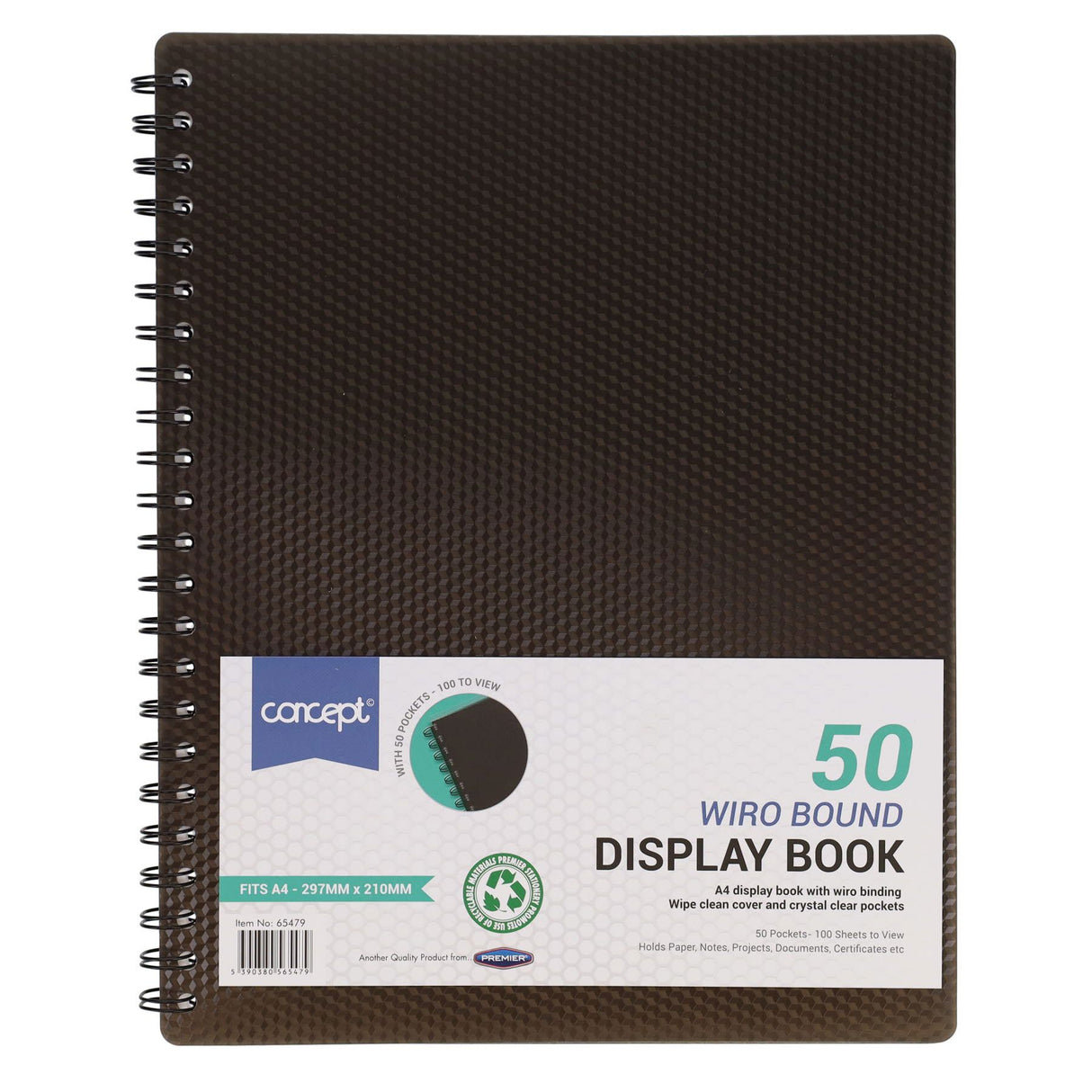 Concept - A4 50 Pocket Wiro Display Book by Concept on Schoolbooks.ie