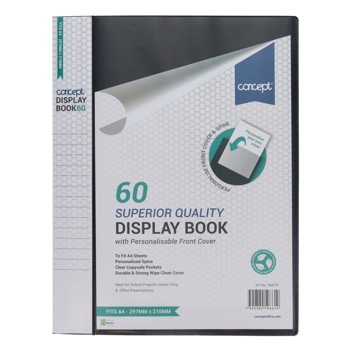 ■ Concept - Display Book - 60 Pocket - A4 - Black by Concept on Schoolbooks.ie