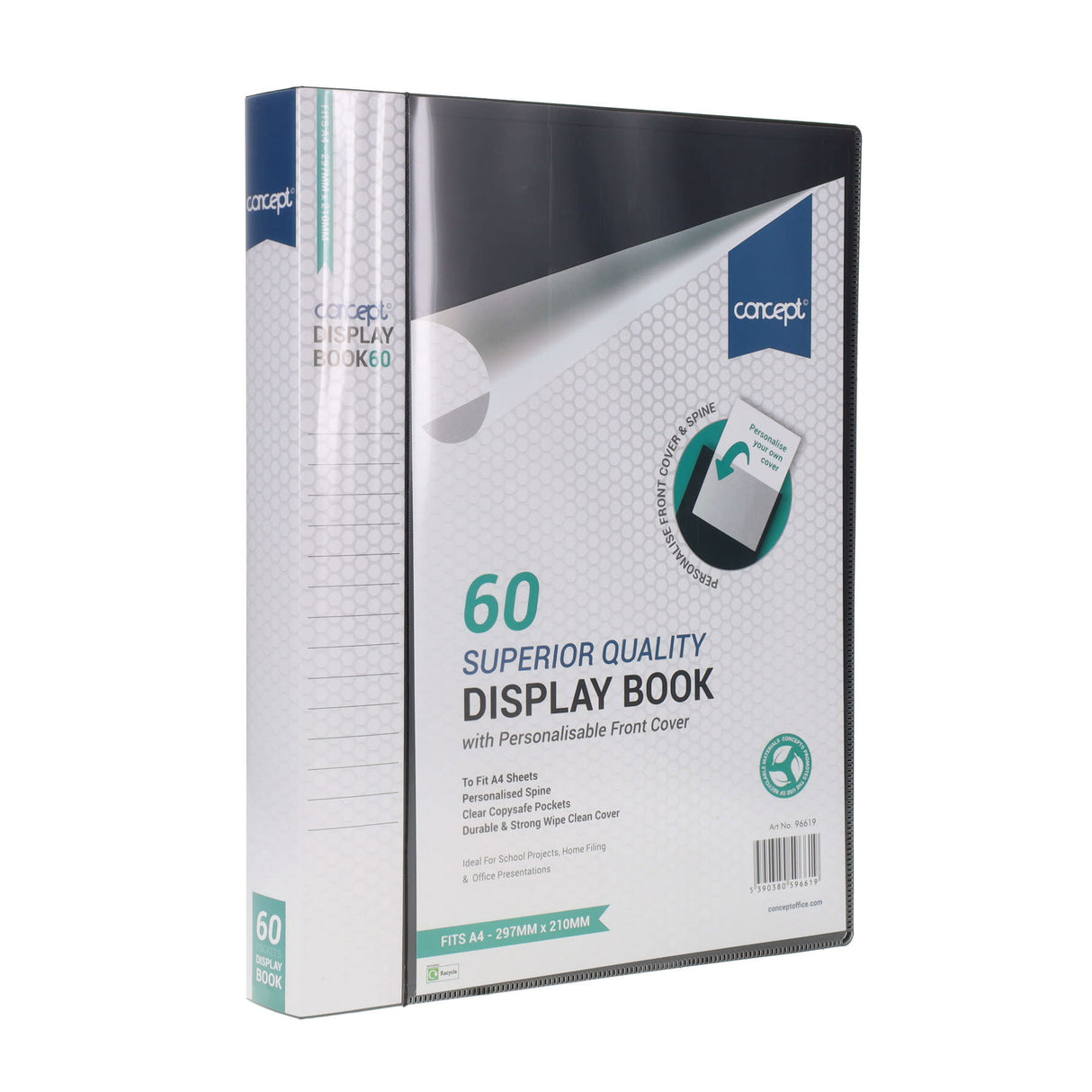 ■ Concept - Display Book - 60 Pocket - A4 - Black by Concept on Schoolbooks.ie