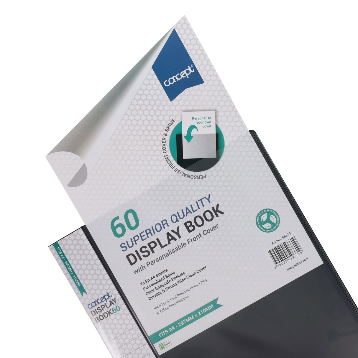 ■ Concept - Display Book - 60 Pocket - A4 - Black by Concept on Schoolbooks.ie