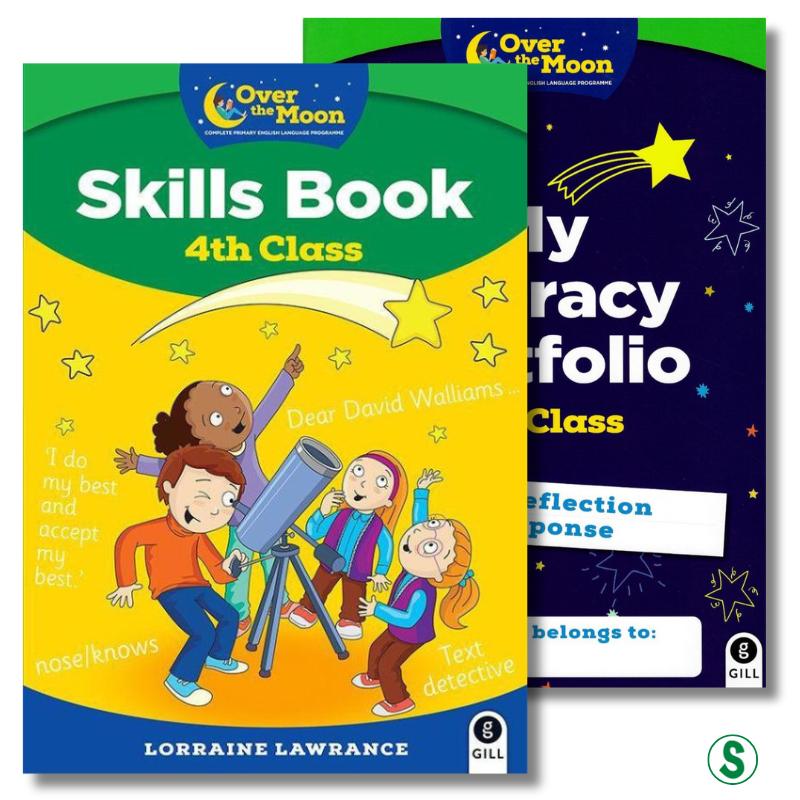 Over The Moon - 4th Class - Skills Book and My Literacy Portfolio Set by Gill Education on Schoolbooks.ie