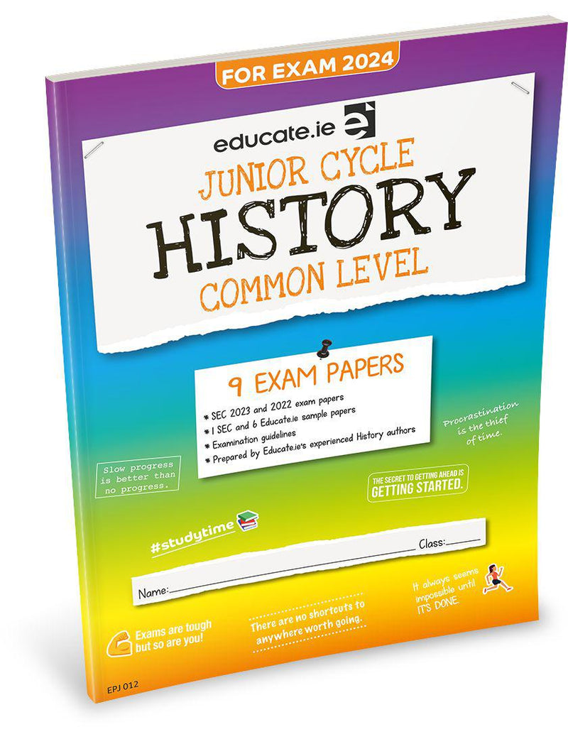 Educate.ie - Exam Papers - Junior Cycle - History - Common Level - Exam 2024 by Educate.ie on Schoolbooks.ie