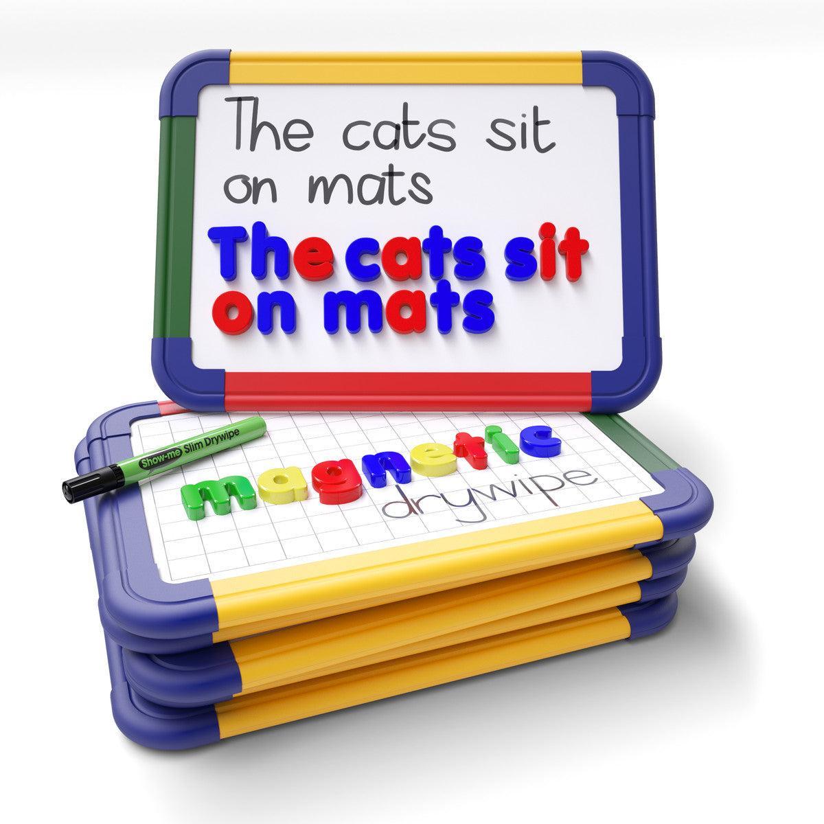 Show-me - Framed Magnetic Drywipe Boards - Gridded / Plain - A4 - Pack of 10 by Show-me on Schoolbooks.ie