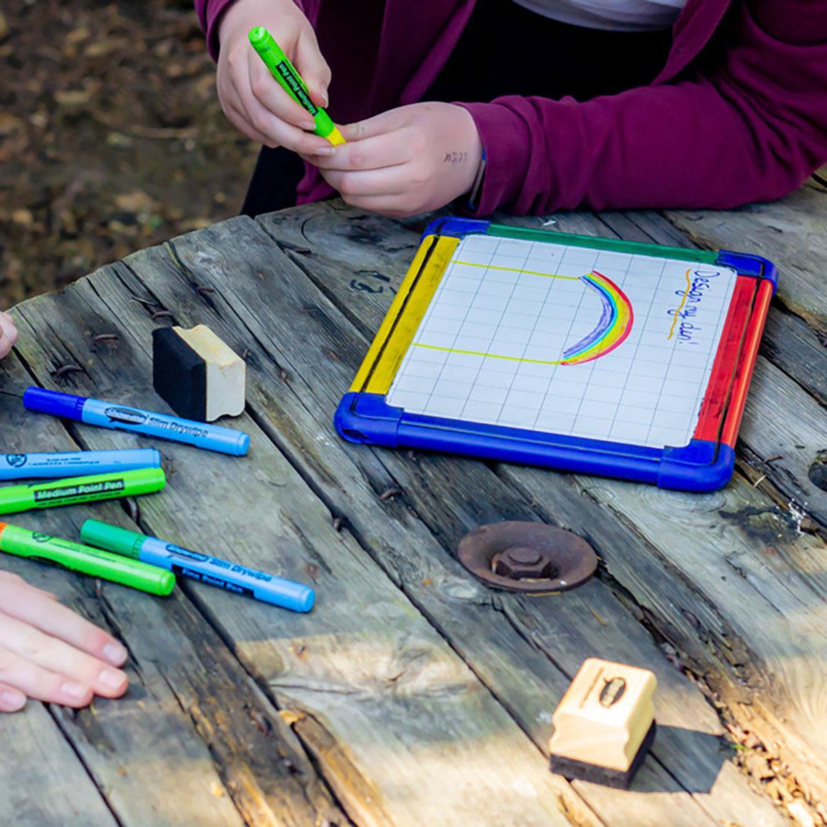 Show-me - Framed Magnetic Drywipe Boards - Gridded / Plain - A4 - Pack of 10 by Show-me on Schoolbooks.ie