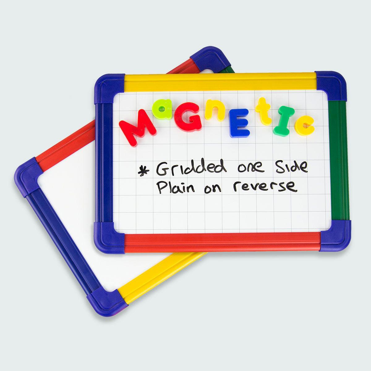 Show-me - Framed Magnetic Drywipe Boards - Gridded / Plain - A4 - Pack of 10 by Show-me on Schoolbooks.ie