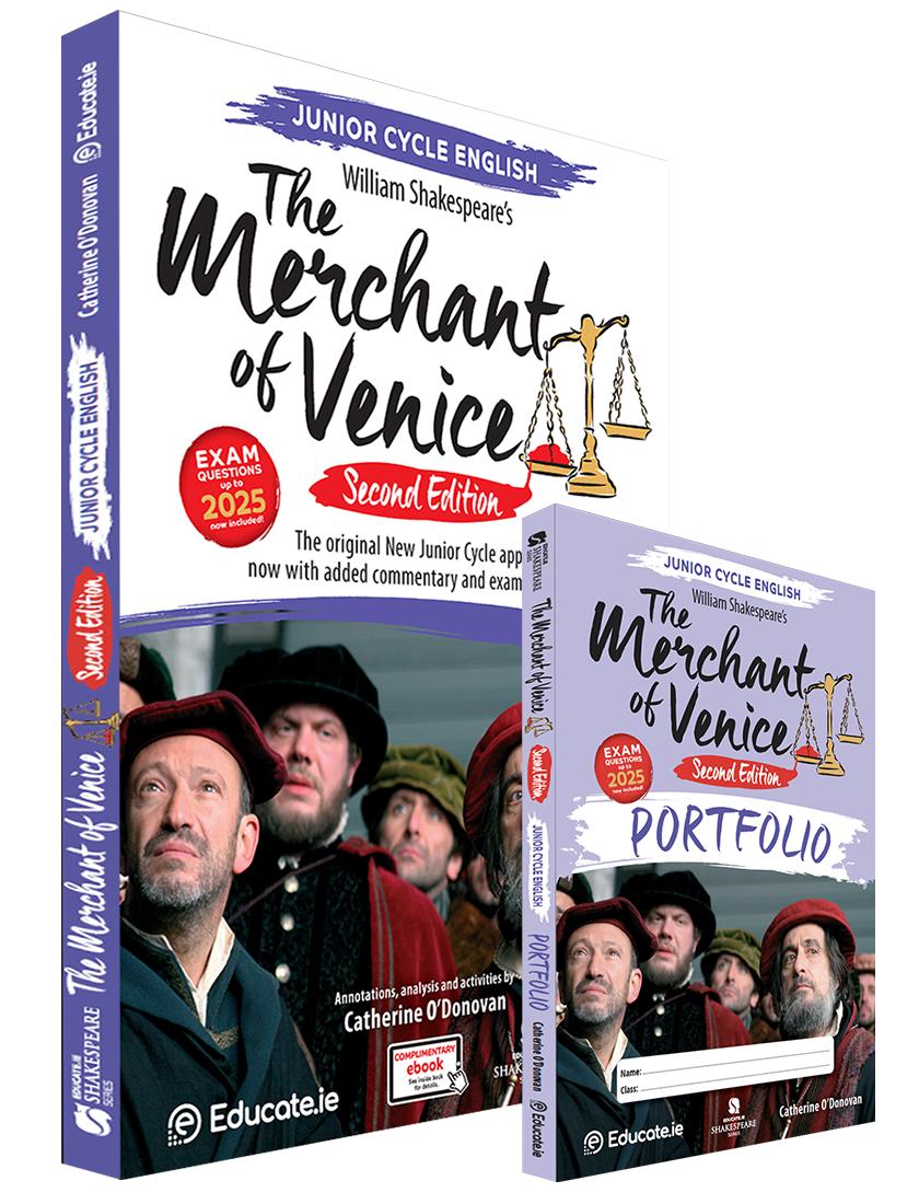 The Merchant of Venice Textbook & Portfolio Book - Updated 2nd Edition (2026) by Educate.ie on Schoolbooks.ie