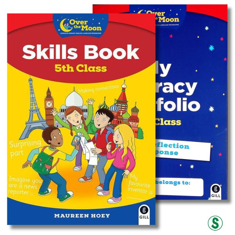 Over The Moon - 5th Class - Skills Book and My Literacy Portfolio Set by Gill Education on Schoolbooks.ie