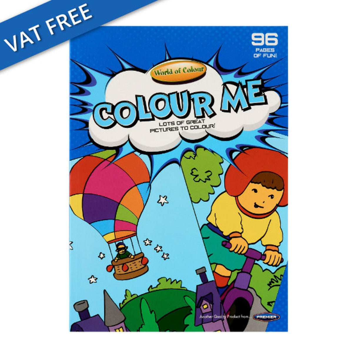 A4 96 Page Colour Fun Perforated Colouring Book A by World of Colour on Schoolbooks.ie