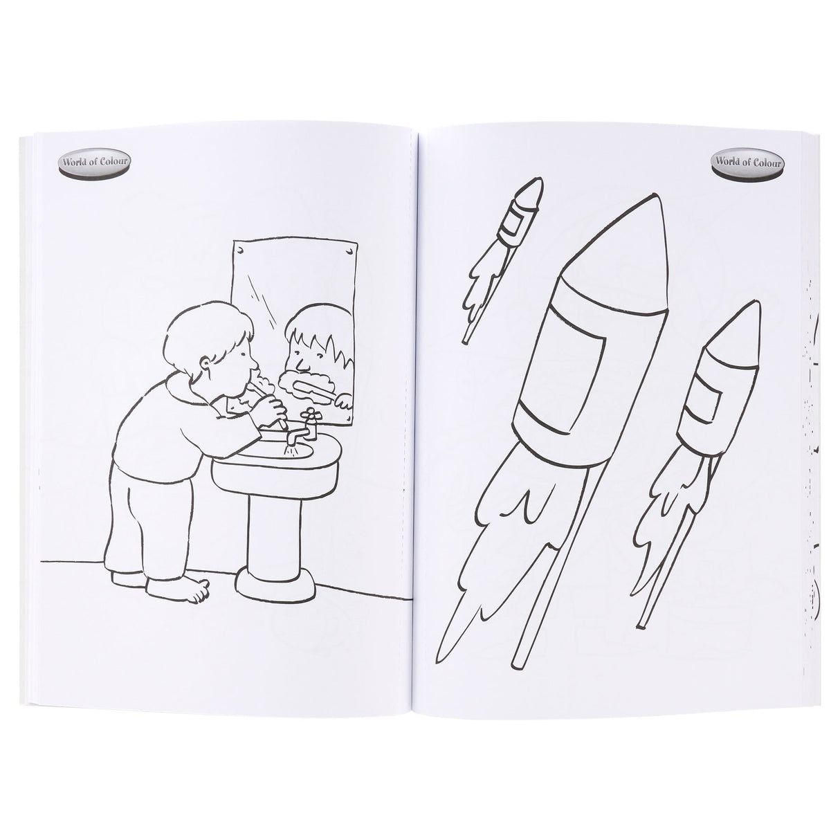 A4 96 Page Colour Fun Perforated Colouring Book A by World of Colour on Schoolbooks.ie