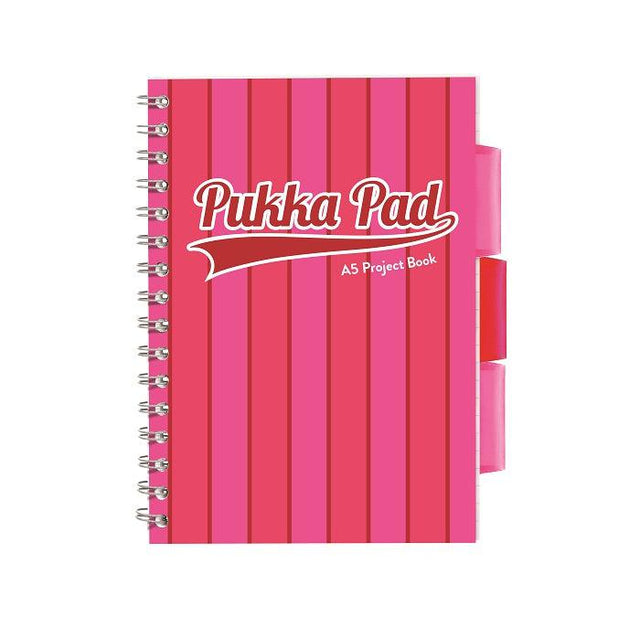 Pukka Pad - A5 Project Book - Vogue Pink - 200 Pages by Pukka Pad on Schoolbooks.ie