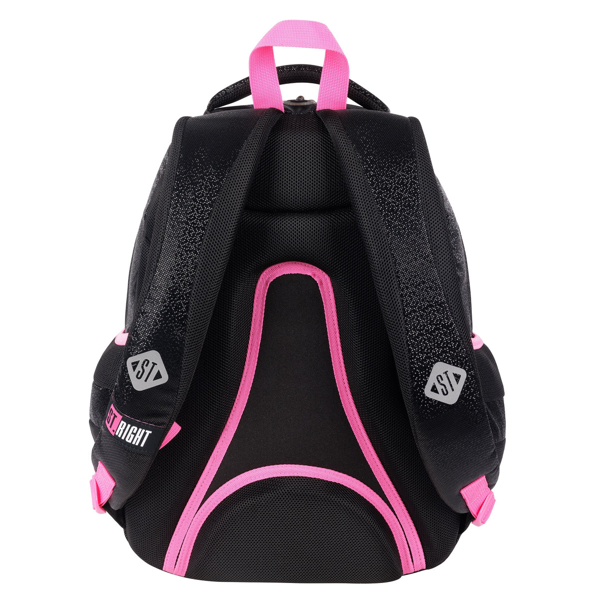 St.Right - Black Glitter - 4 Compartment Backpack - BP6 by St.Right on Schoolbooks.ie