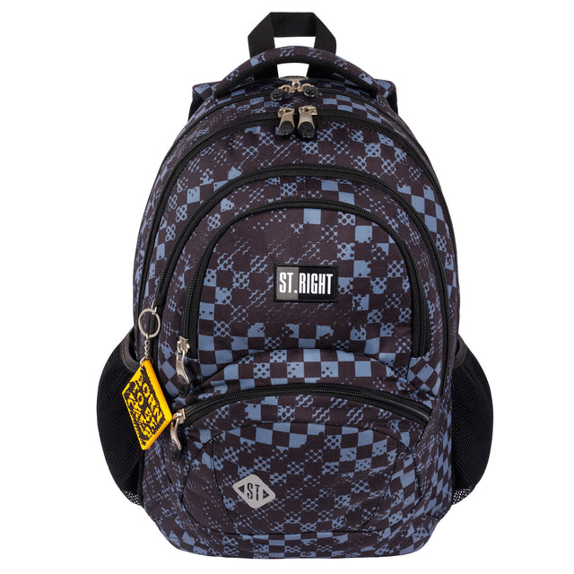 St.Right - Chessboard Crush - 4 Compartment Backpack - BP5 by St.Right on Schoolbooks.ie