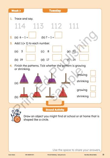 New Wave Mental Maths - Senior Infants - 2026 Edition by Prim-Ed Publishing on Schoolbooks.ie