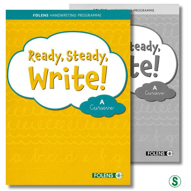 Ready, Steady, Write! A - Junior Infants - Cursive - Textbook and Practice Copy Set by Folens on Schoolbooks.ie