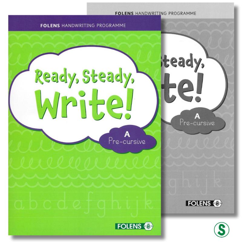 Ready, Steady, Write! A - Junior Infants - Pre-cursive - Textbook and Practice Copy Set by Folens on Schoolbooks.ie
