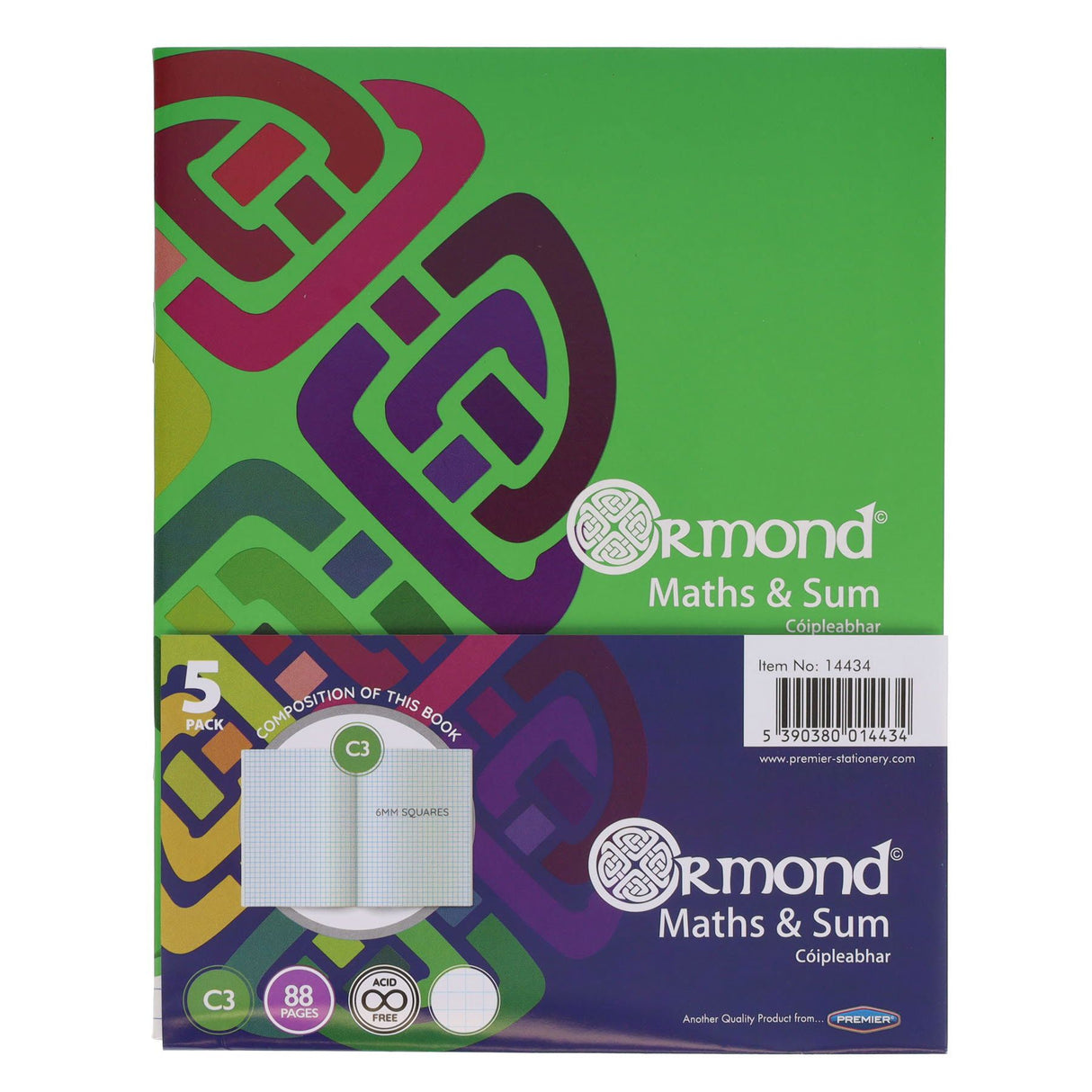 Ormond - Sum Copy - C3 - 88 Page - Pack of 5 by Ormond on Schoolbooks.ie