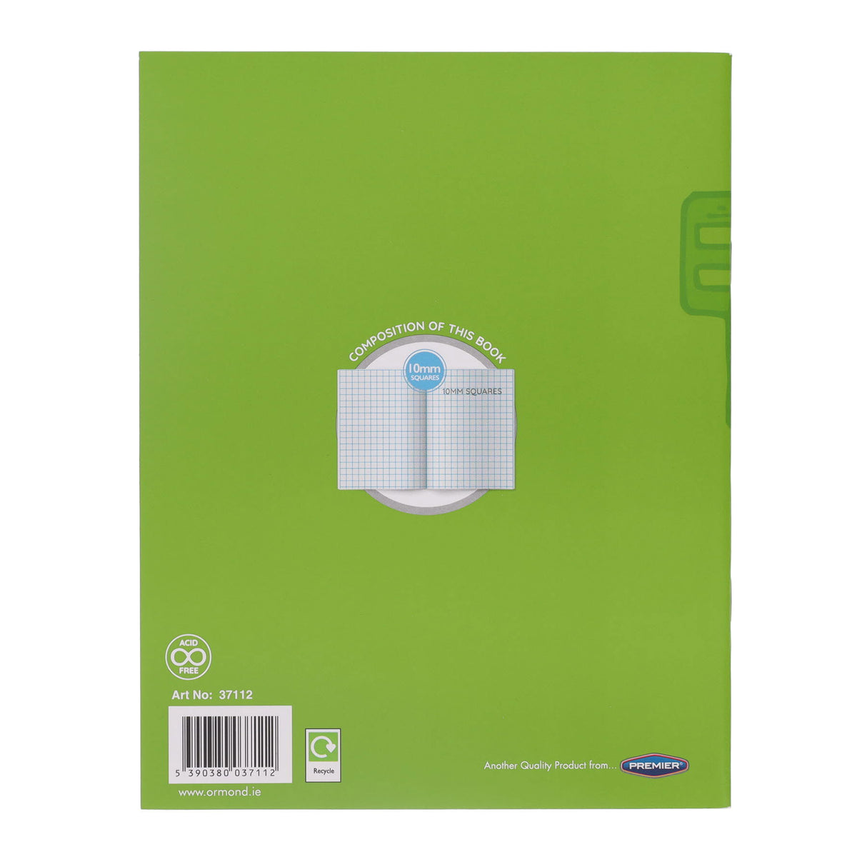 Junior Sum Copy 1cm Square - 40 Page by Ormond on Schoolbooks.ie