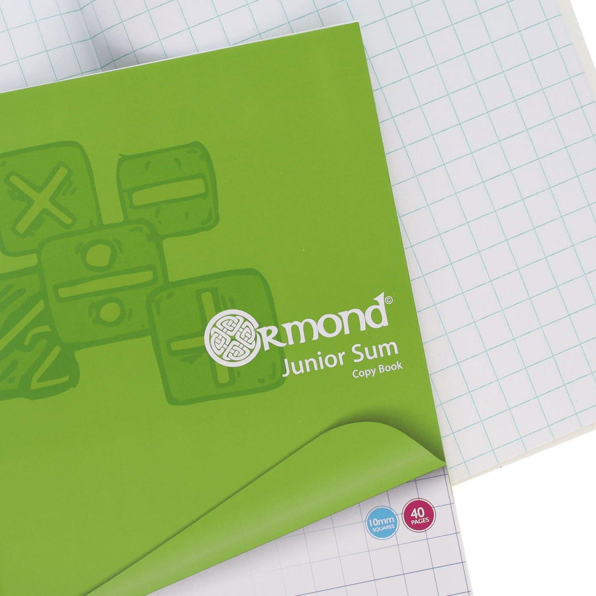 Junior Sum Copy 1cm Square - 40 Page by Ormond on Schoolbooks.ie