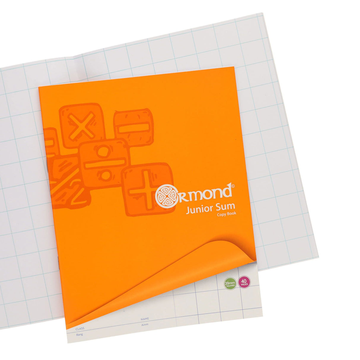 Junior Sum Copy 2cm Square - 40 Page by Ormond on Schoolbooks.ie