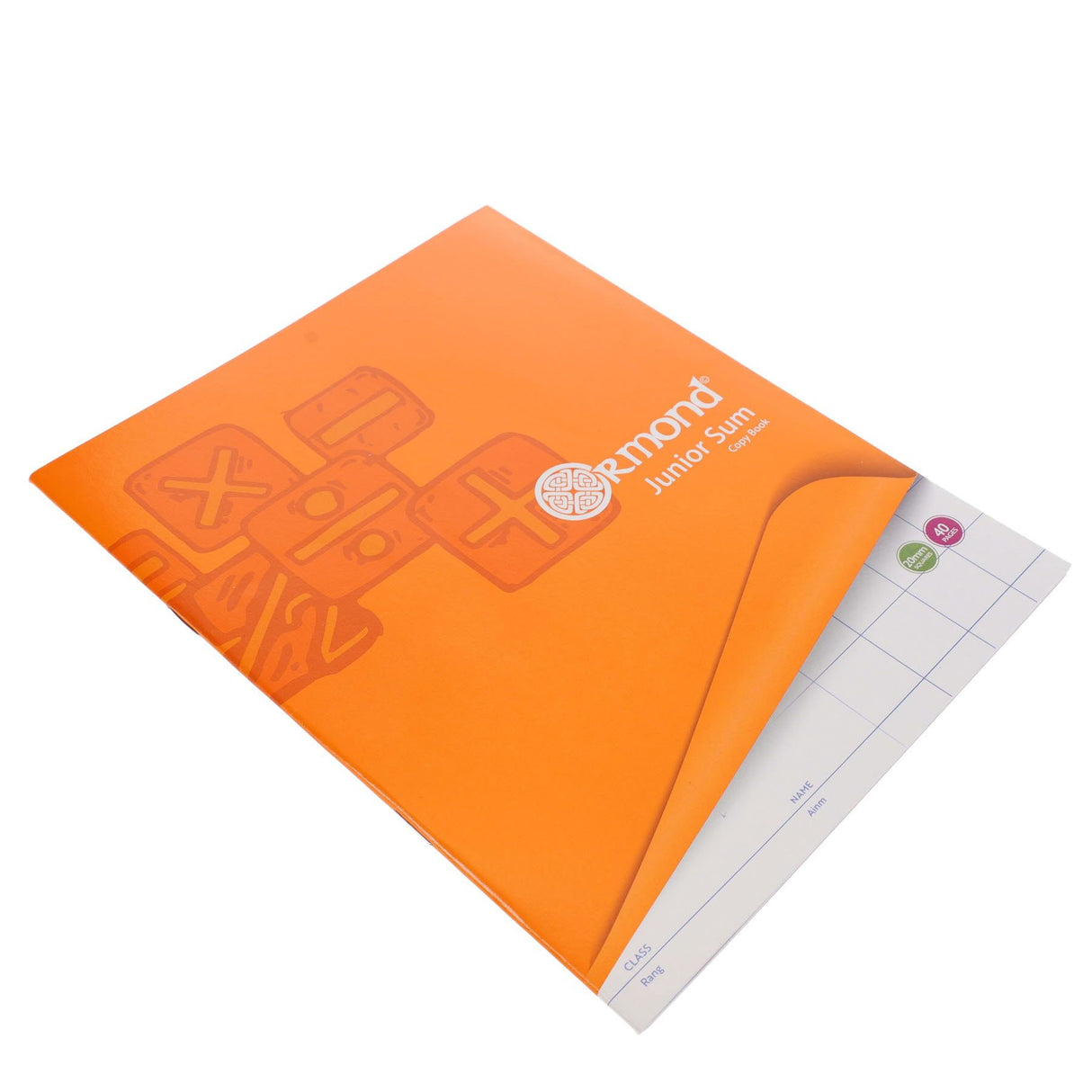 Junior Sum Copy 2cm Square - 40 Page by Ormond on Schoolbooks.ie