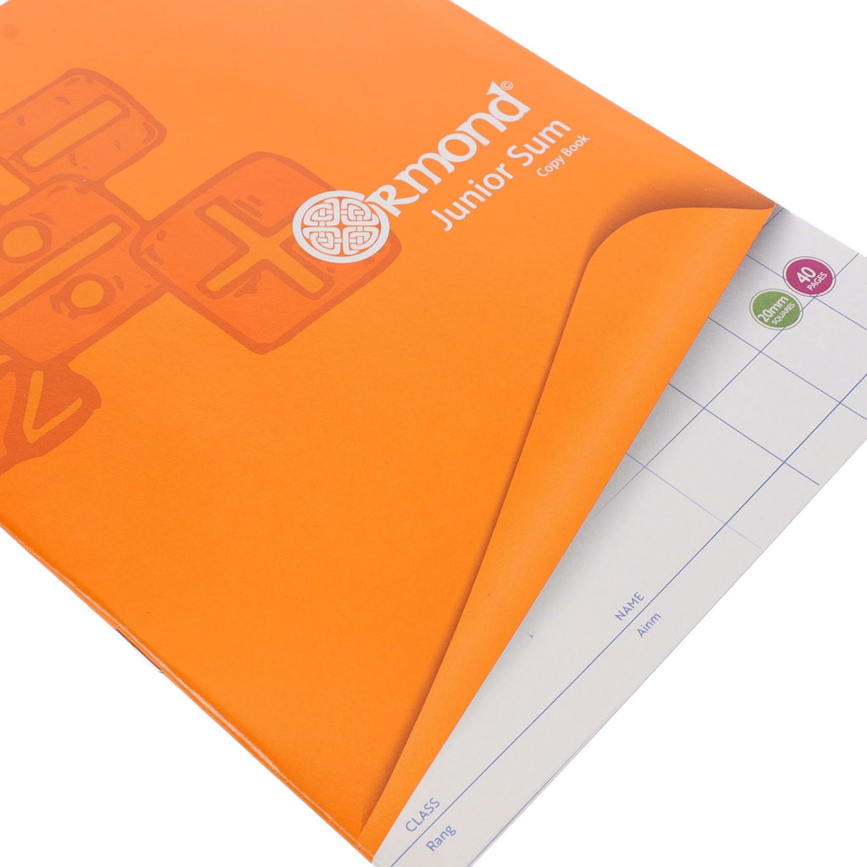 Junior Sum Copy 2cm Square - 40 Page by Ormond on Schoolbooks.ie