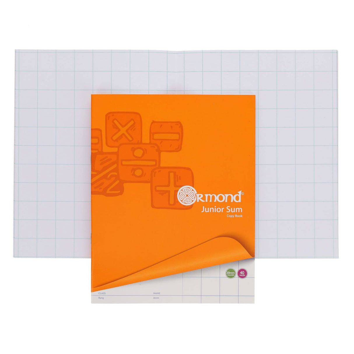 Junior Sum Copy 2cm Square - 40 Page by Ormond on Schoolbooks.ie