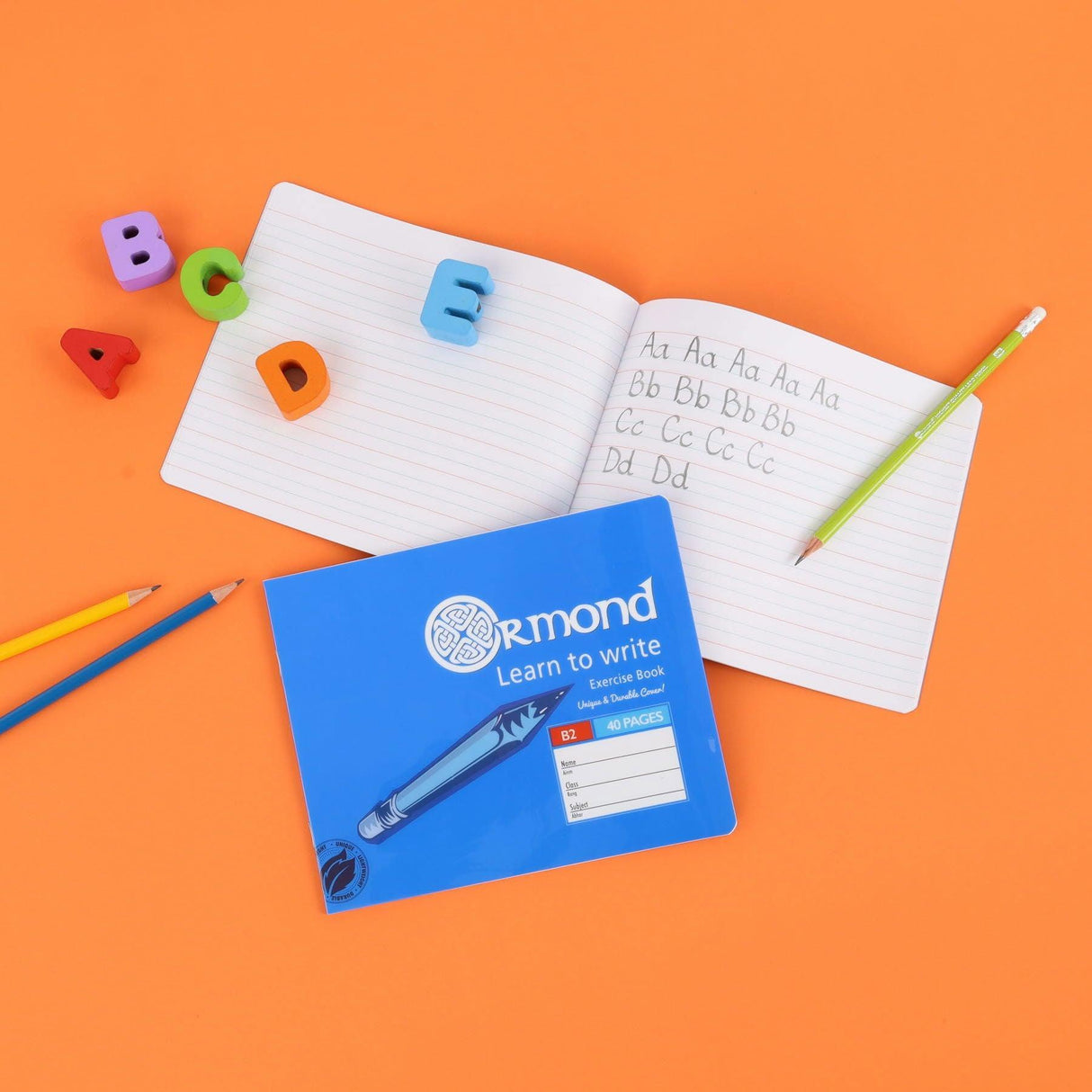 Ormond - Learn To Write Copy Book - B2 - Durable Cover - 40 Page by Ormond on Schoolbooks.ie