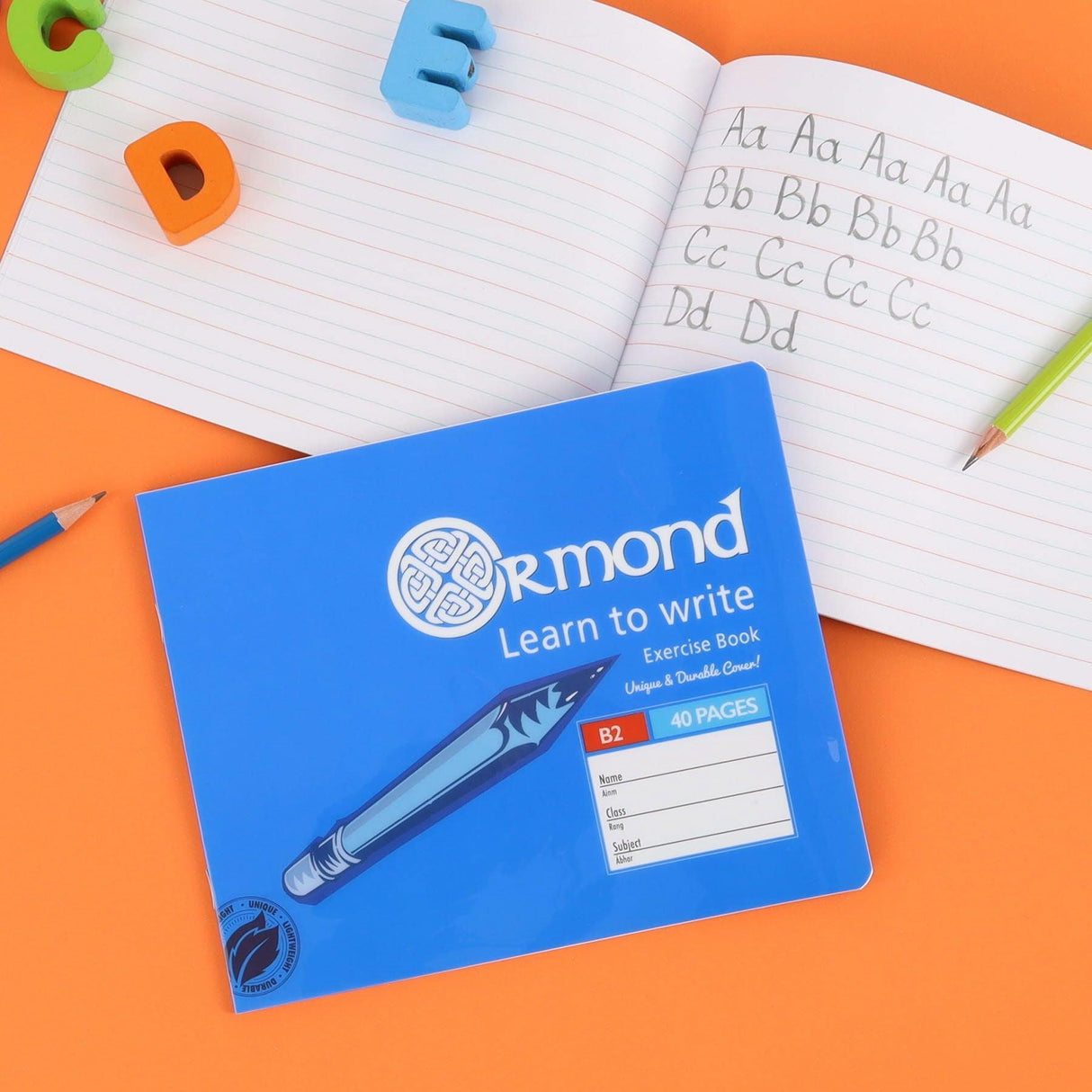 Ormond - Learn To Write Copy Book - B2 - Durable Cover - 40 Page by Ormond on Schoolbooks.ie