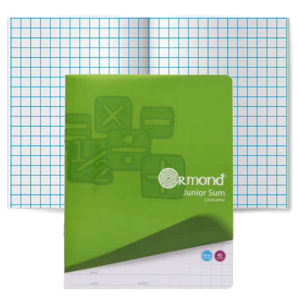 Ormond 40 Page 10mm Square Durable Cover Junior Sum Copy