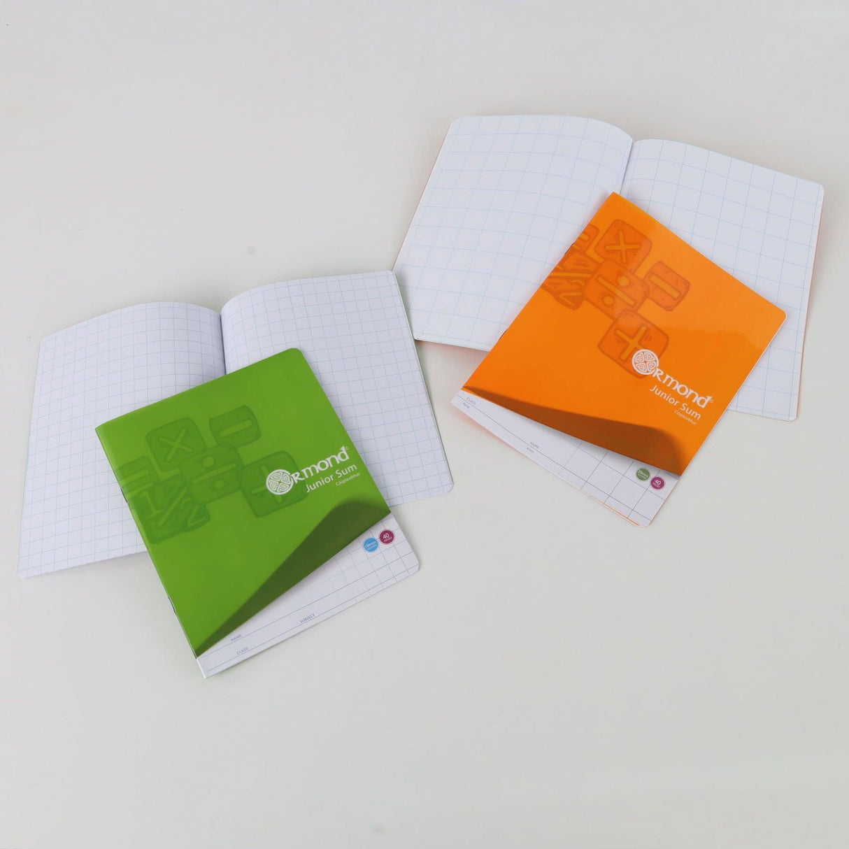 Ormond 40 Page 10mm Square Durable Cover Junior Sum Copy by Ormond on Schoolbooks.ie