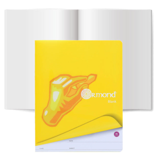 Ormond - Blank Copy Book - Durable Cover - 40 Page by Ormond on Schoolbooks.ie