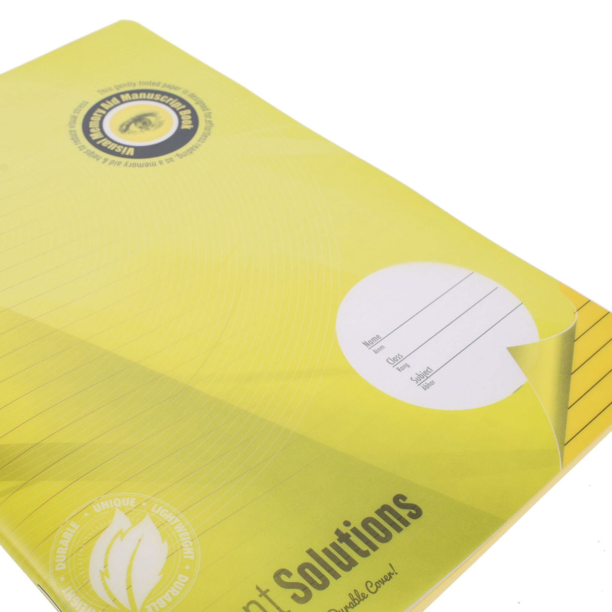 Student Solutions - Visual Aid Manuscript Book - Durable Cover - A4 - 120 Page - Yellow by Student Solutions on Schoolbooks.ie