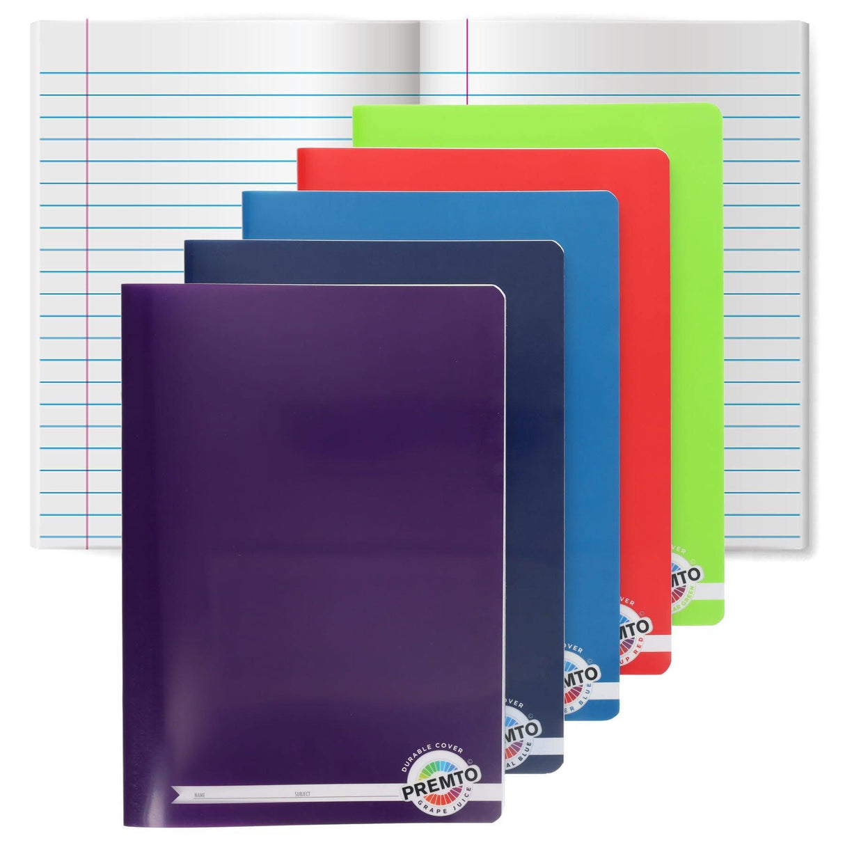 ■ Premto - Durable Cover Manuscript Book - A4 - 120 Page - Pack of 5 by Premto on Schoolbooks.ie