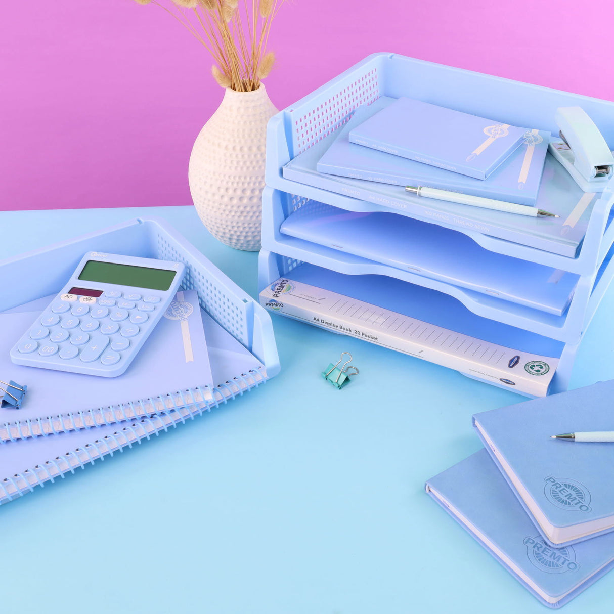 Premto - Pastel A4 160pg Durable Cover Mansucript Book - Asst
