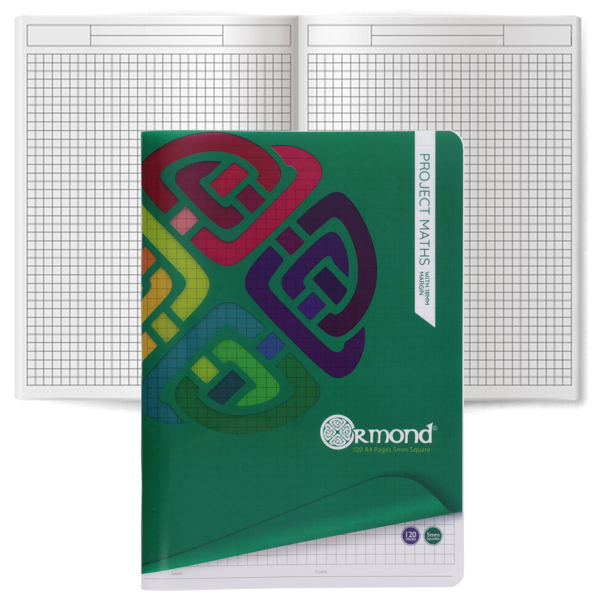 Ormond - Project Maths Copy Book - 5mm Sq - Durable Cover - A4 - 120 page by Ormond on Schoolbooks.ie