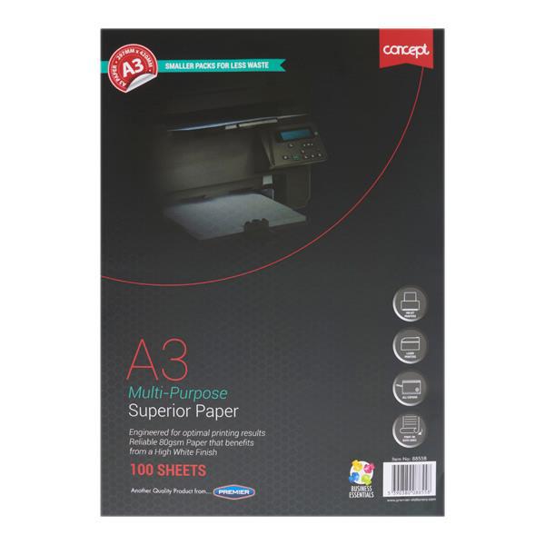 Concept - A3 80gsm Copier Paper - 100 Sheets by Concept on Schoolbooks.ie