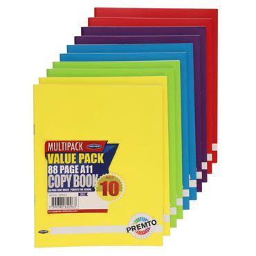 Premier Premtone Packet of 10 X 88 page A11 Copy Books by Premto on Schoolbooks.ie