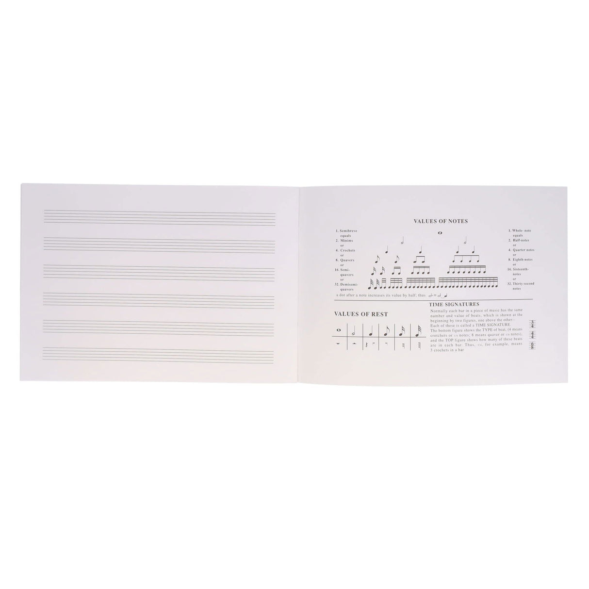 Ormond - Music Manuscript Book - 6 Stave - 24 page by Ormond on Schoolbooks.ie